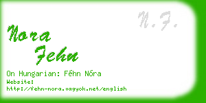 nora fehn business card
